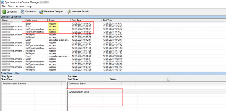 Entra Connect - success sync