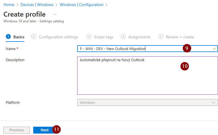 Intune - Deaktivace automatického přechodu na Outlook New