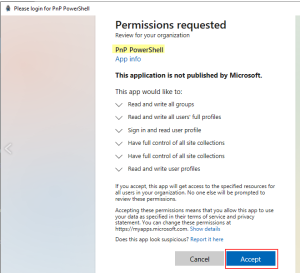 pnp powershell grant permissions