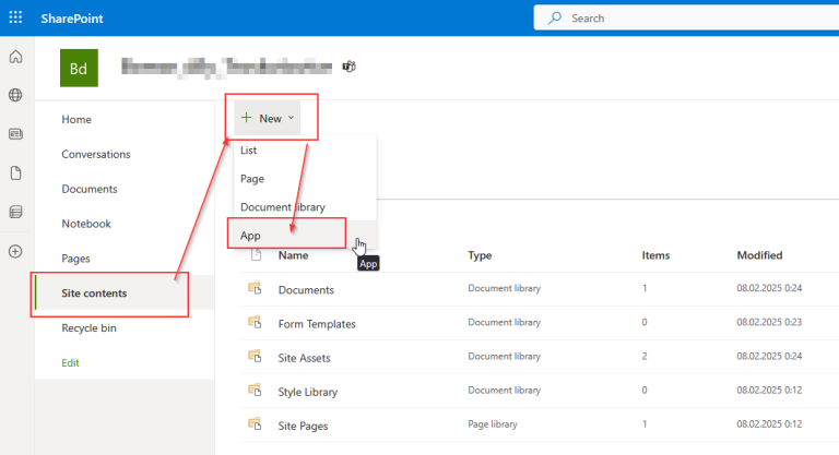 Sharepoint create list from template